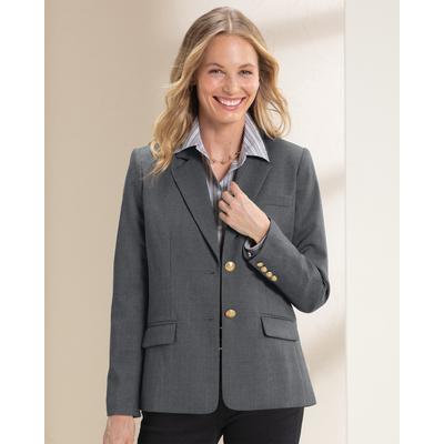 Appleseeds Women's Classic Wool Blazer - Grey - 10 - Misses