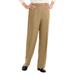 Appleseeds Women's Washable Gabardine Pull-On Pants - Brown - 4P - Petite