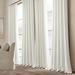 Belgian Flax Prewashed Linen Rich Cotton Blend Window Curtain Panel Single White 50x84 - Lush Decor 21T011197