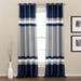 Lush Décor Alexander Stripe Light Filtering Window Curtain Panels Navy 52X108 Set - Triangle Home Décor 21T013299