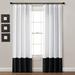 Lush Décor Milione Fiori Window Curtain Panel White/Black 42x84 Set - Triangle Home Décor 21T012471