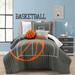 Lush Décor Basketball Game Reversible Oversized Quilt Charcoal 4Pc Set Twin - Triangle Home Décor 21T011972