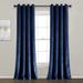 Lush Décor Prima Velvet Solid 100% Lined Blackout Grommet Window Curtain Panel Navy Single 52X84 - Triangle Home Décor 21T013386