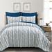 Ravello Pintuck Stripe Comforter Navy 5Pc Set King - Triangle Home Décor 21T013986