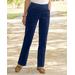 Appleseeds Women's SlimSation Straight-Leg Pincord Pants - Blue - 10P - Petite