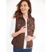 Blair Women's DenimEase™ Stretch Denim Vest - Brown - M - Misses