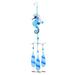 CoTa Global Blue Seahorse Hanging Sea Glass Wind Chime - 17.72 Inch