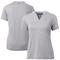 Women's Cutter & Buck Heather Gray Pittsburgh Pirates DryTec Forge Stretch V-Neck Blade Top