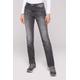 Regular-fit-Jeans SOCCX Gr. 27, Länge 30, grau Damen Jeans