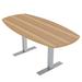 Skutchi Designs, Inc. 6 Person Small Arc Boat Conference Table w/ T Bases Wood/Metal in Brown | 29 H x 69.5 W x 35.5 D in | Wayfair