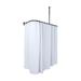 Utopia Alley Rustproof D-Shape Shower Rod w/ Ceiling Support For Freestanding Tubs, 60 Inch Large Size By 25 Inch | Wayfair DR9RB