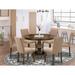 Red Barrel Studio® Acacia Solid Wood Dining Set Wood/Upholstered in Brown | 30 H x 48 W x 48 D in | Wayfair 5DA6D95C80E24442BBDACF2E53B99571