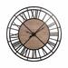 17 Stories Goodman Wall Clock Wood/Metal in Brown/Gray | 59 H x 59 W x 3 D in | Wayfair CE062552A0C448B096257F9A900A9229