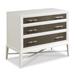 Woodbridge Furniture Collier 3 Drawer Accent Chest Wood in Brown/Gray/White | 33 H x 38 W x 20 D in | Wayfair 4040-62