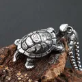 Collier pendentif tortue en acier inoxydable pour hommes et femmes collier animal bijoux