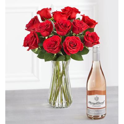 One Dozen Red Roses And Rosé, Single Variety Bouquets, Flowers by Harry & David