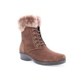 Women's Propet Winslow Suede Bootie by Propet in Chocolate (Size 11 M)