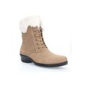 Wide Width Women's Propet Winslow Suede Bootie by Propet in Latte (Size 8 1/2 W)