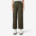 Dickies Women's Relaxed Fit Double Knee Pants - Military Green Size 4 (FPR12)