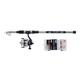 Shakespeare SALT Jetty Jouster Combo Set, Fishing Rod and Reel Combo, Spinning Combo Includes Hard Case Tackle Box, Lures and End Tackle, Sea - Inshore/Nearshore Fishing, Blue & White, 2.40m | 20-60g