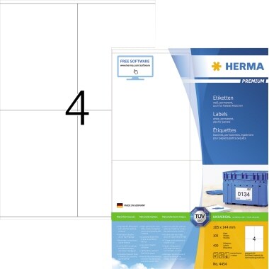HERMA Etikett Premium 4454 105x144mm weiß 400 St./Pack. Image