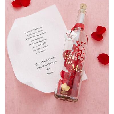 1-800-Flowers Seasonal Gift Delivery Message In A Bottle 'You & Me' True Love Scroll | Happiness Delivered To Their Door