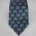 Burberry Accessories | Burberry Mens Tie Blue Black Gold Print 100% Silk Necktie Classic Made In France | Color: Blue/Gold | Size: Os