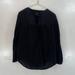 J. Crew Tops | J. Crew Women's Size 8 Black Navy Long Sleeve Tunic Top Embroidered Blouse | Color: Black/Blue | Size: 8