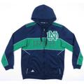 Adidas Jackets & Coats | Notre Dame Fighting Irish Adidas Ncaa Football Mens Hooded Full Zip Jacket M | Color: Blue/Green | Size: M