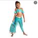 Disney Costumes | Jasmine Bathing Suit/Costume Set | Color: Blue/Green | Size: 4