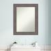 Red Barrel Studio® Country Barnwood Wood Bathroom Vanity Non-Beveled Wall Mirror Wood in Brown | 29 H x 23 W in | Wayfair