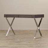 Wade Logan® Aundreya Writing Desk Wood/Metal in Gray | 30 H x 47 W x 24 D in | Wayfair 1B1BBBBEA33941CCB421600BA161B6CF