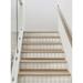 Gracie Oaks Naseeb Fabric Look Peel & Stick Stair Riser Strips Wall Decal Vinyl in Brown | 7.5 H x 48 W in | Wayfair