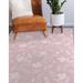 Gray/Pink 144 x 108 x 0.08 in Area Rug - Red Barrel Studio® Floral Machine Woven Area Rug in Pink/Light Gray | 144 H x 108 W x 0.08 D in | Wayfair