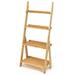 Kazuha Latitude Run® 4-tier Bamboo Ladder Storage Rack Wood in White/Brown | 47 H x 21 W x 12 D in | Wayfair 85D27E16830346A1A7902279A39D55AC