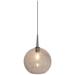 Bobo 2 - 6" Wide Pendant - Matte Chrome Finish and Clear Glass Shade