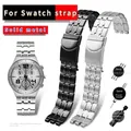 Montre Swatch en acier noir pour homme bracelet en métal accessoires de bracelet de montre