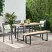 Mora Outdoor Aluminum Outdoor 6 Piece Dining Set by Christopher Knight Home