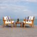 SAFAVIEH Outdoor Deacon 4-piece Conversation Patio Set. - 49" W x 30" D x 31" H