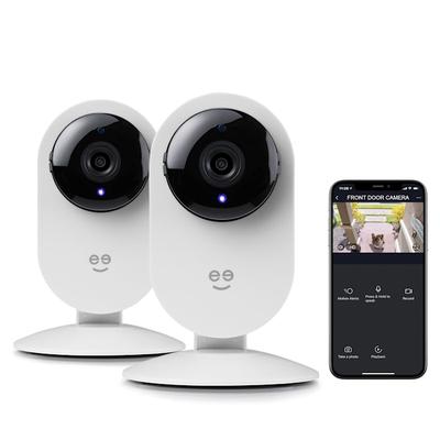 Geeni GLIMPSE HD 1080p Smart Wi-Fi Security Camera, Pack of 2