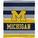 Michigan Wolverines 50'' x 60'' Stripe Flannel Fleece Blanket