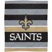 New Orleans Saints 50'' x 60'' Stripe Flannel Fleece Blanket