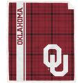 Oklahoma Sooners 60'' x 70'' Plaid Flannel Fleece Blanket