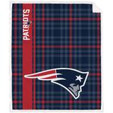 New England Patriots 60'' x 70'' Plaid Flannel Fleece Blanket