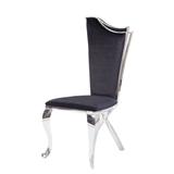 Side Chair (Set-2) by Acme in Fabric Steel
