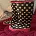 J. Crew Shoes | J Crew Rain Boots Size 8 | Color: Black/Pink | Size: 8