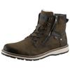 Winterboots RIEKER, Herren, Gr. 43, schwarz (khaki, schwarz), Nubuklederimitat, used, sportlich, Schuhe, mit komfortabler Rieker TEX-Ausstattung, Freizeitschuh, Schnürschuh