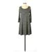 Gap Casual Dress - Midi: Green Marled Dresses - Women's Size X-Small