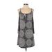 Veronica M. Casual Dress - Mini Tie Neck Sleeveless: Gray Dresses - Women's Size X-Small