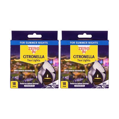 Citronella Tea Lights 18 Pack - Twin Pack